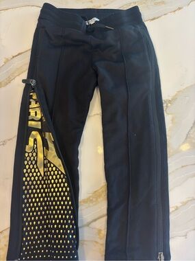 Givenchy Black Track Pants with Gold Panel